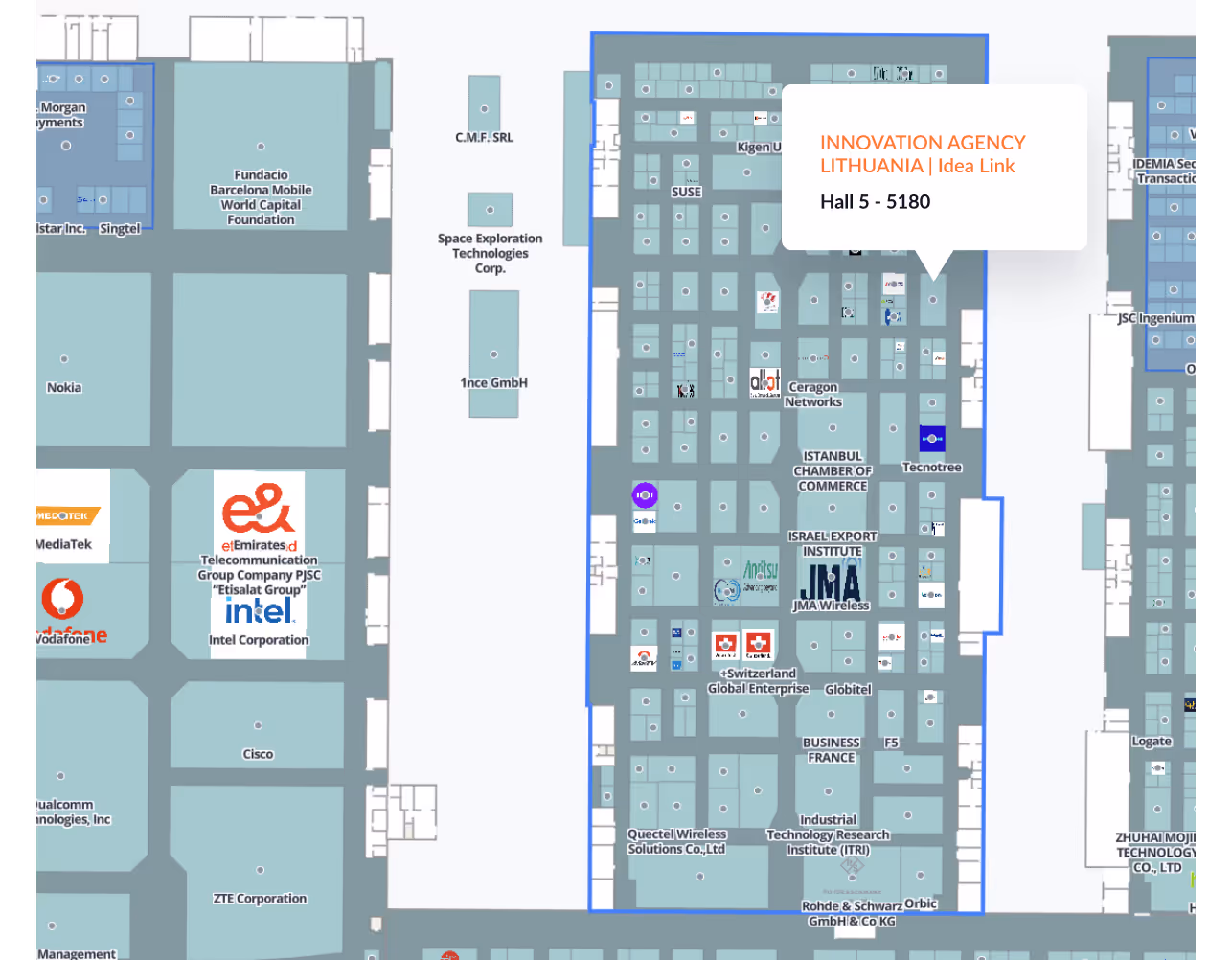 A conference map desktop