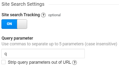 Activated tracking of search queries on Shopify.