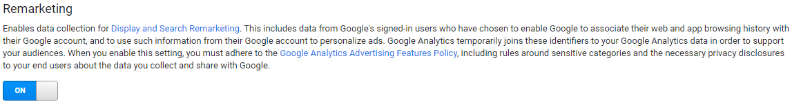 Remarketing activated.