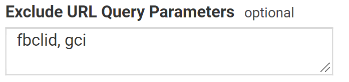 Correct setting of excluded parameters