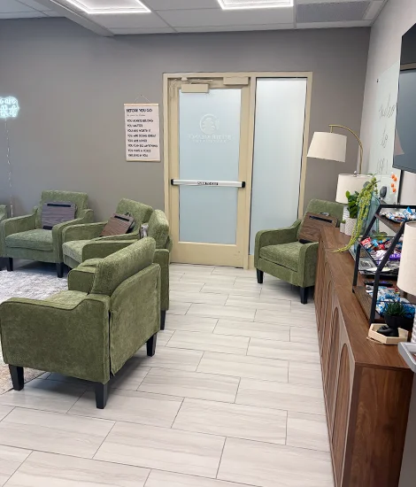 Group therapy room for the intensive outpatient program at Better Balance Psychiatry in St. George, Utah