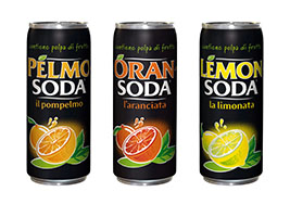 Lemonsoda Oransoda Pelmosoda Soft Drinks Nuova Lattina 33 cl