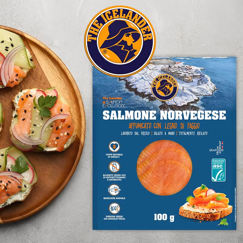 The Icelander di Salmon Evolution Salmone Norvegese affumicato con legno di faggio