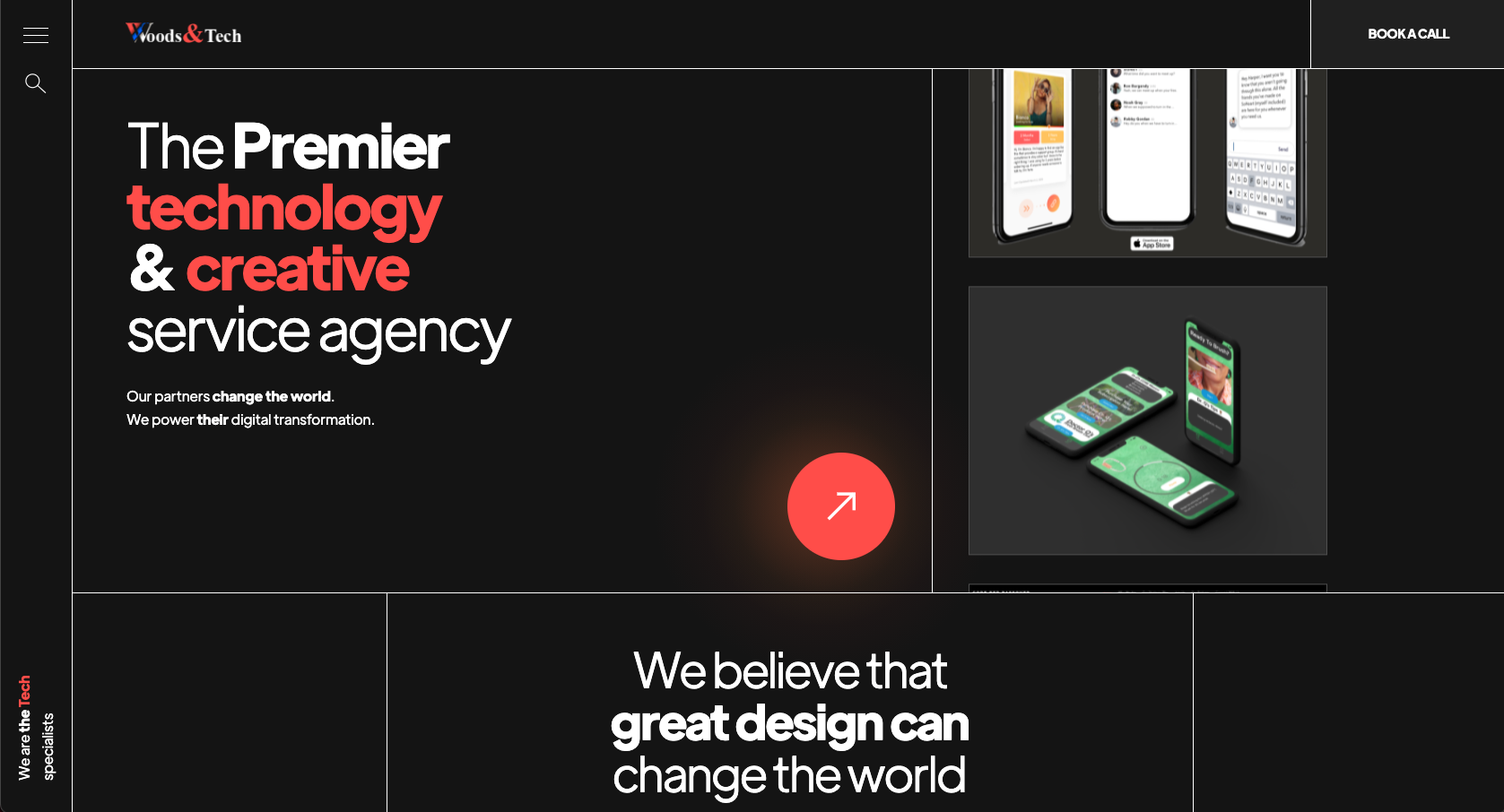 Woods&Tech Website Screenshots