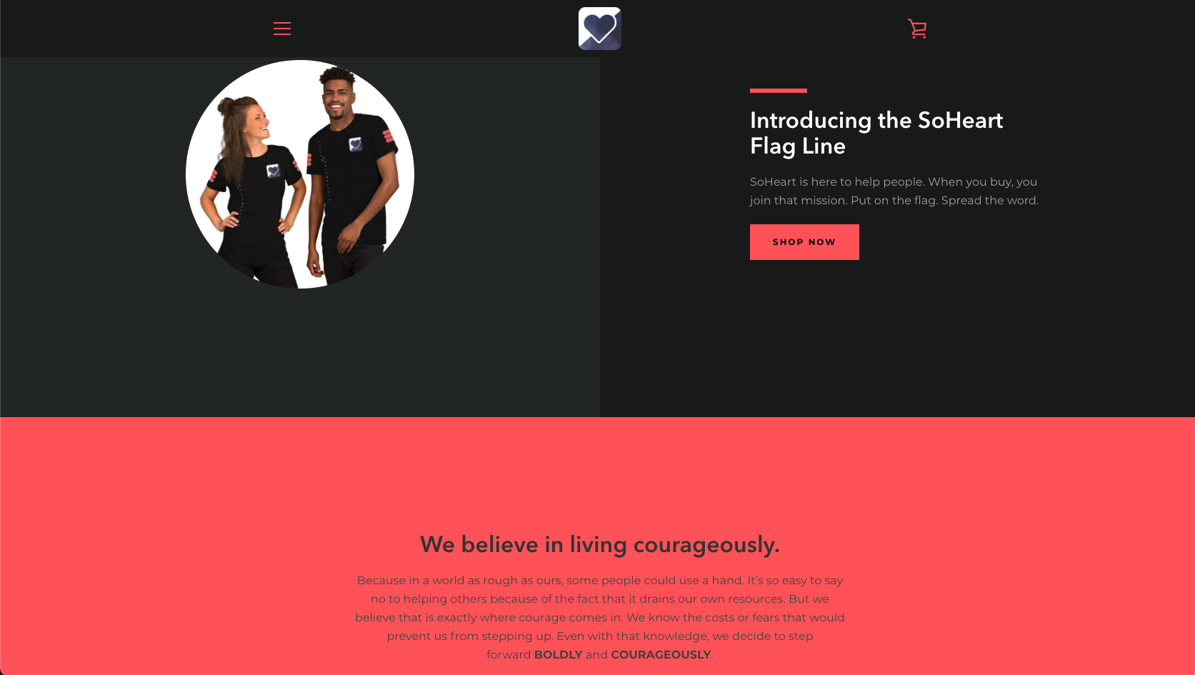 SoHeart Shop Website Screenshots