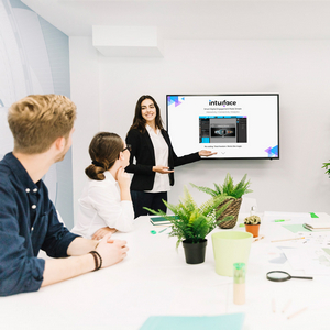 Woman introducing Presentation in Meeting room