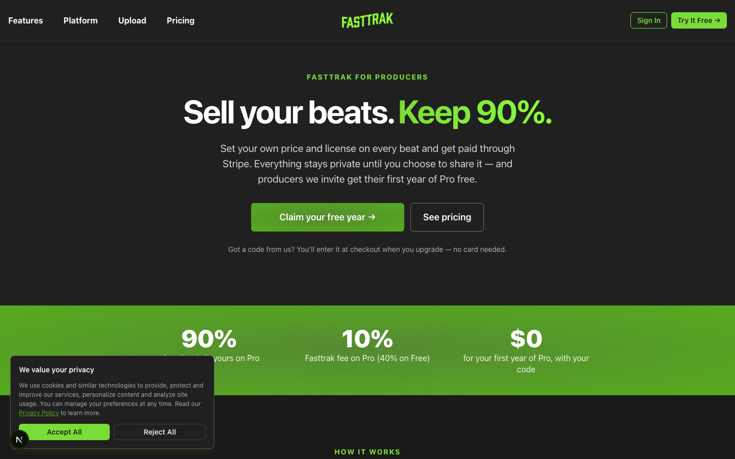 Sell your beats and keep 90 percent