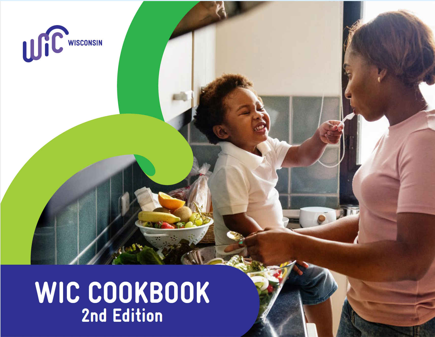 Image of a mom and a toddler in the kitchen