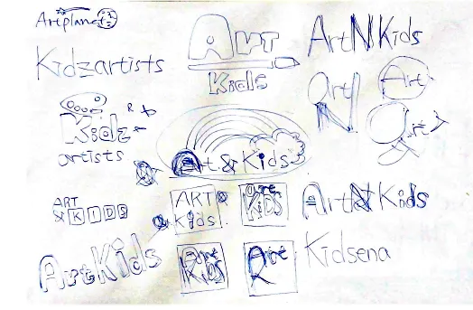 ArtNKids logo design sketch