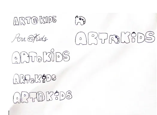 ArtNKids logo design sketch