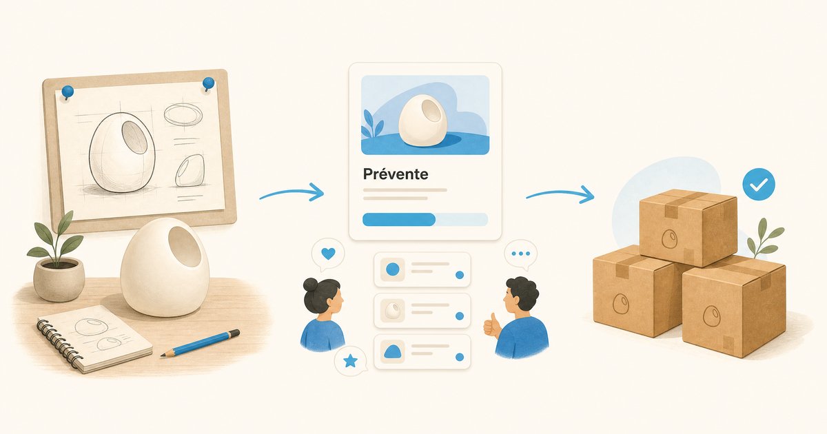 Illustration d’une prévente permettant de tester la demande avant une première production