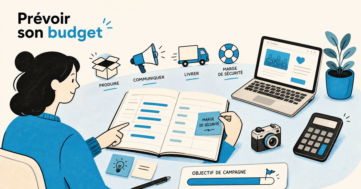 Illustration des principaux postes de budget à prévoir pour une campagne de crowdfunding