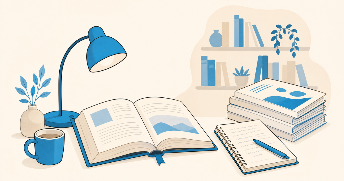 Illustration d’un budget d’essai avec manuscrit, livre, enveloppes et postes de financement