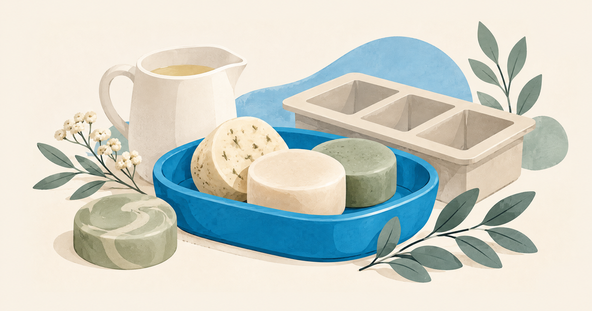 Illustration d’un budget de savonnerie artisanale avec matières premières, moules, emballages et conformité