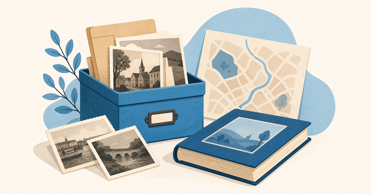 Illustration d’un budget de mémoire et histoire locale avec archives, rédaction, impression, exposition et médiation