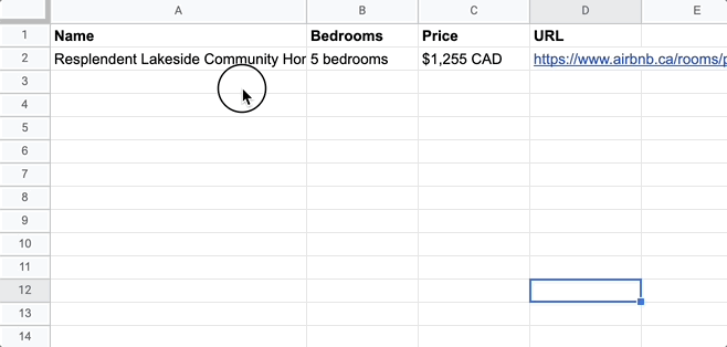 How to autofill Google Sheets with Magical - method 2: step 4