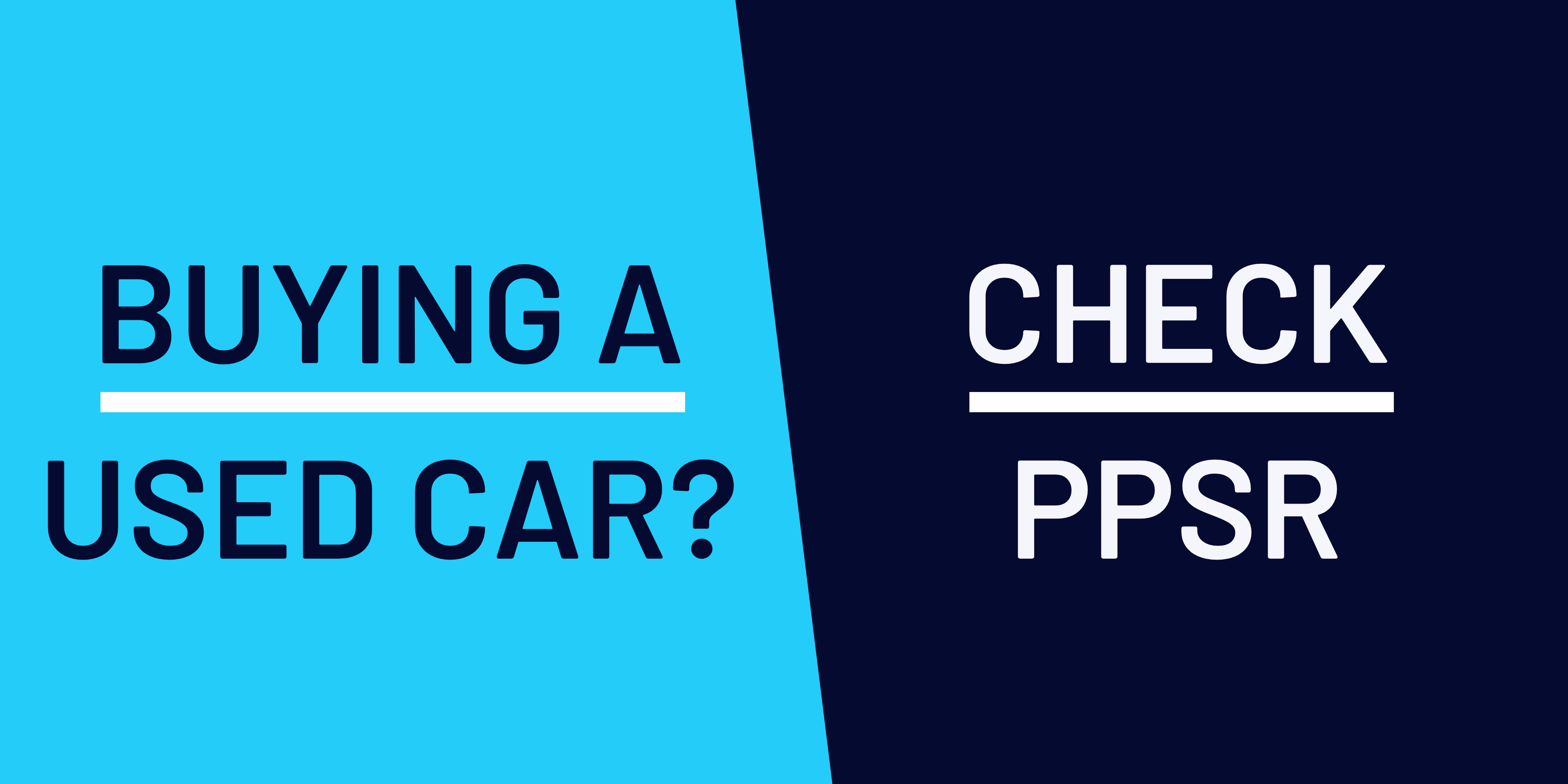 Before buying a used car, check the PPSR