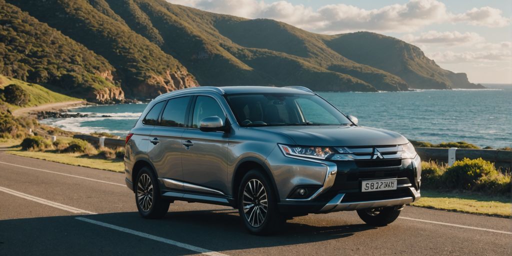 Mitsubishi Outlander on a scenic coastal road in Australia