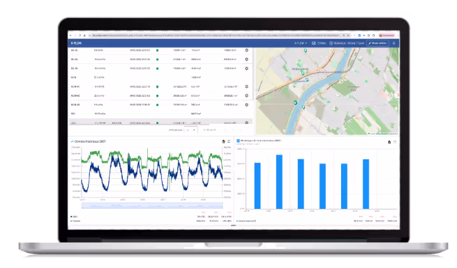 A computer showing the X-Pression dashboard