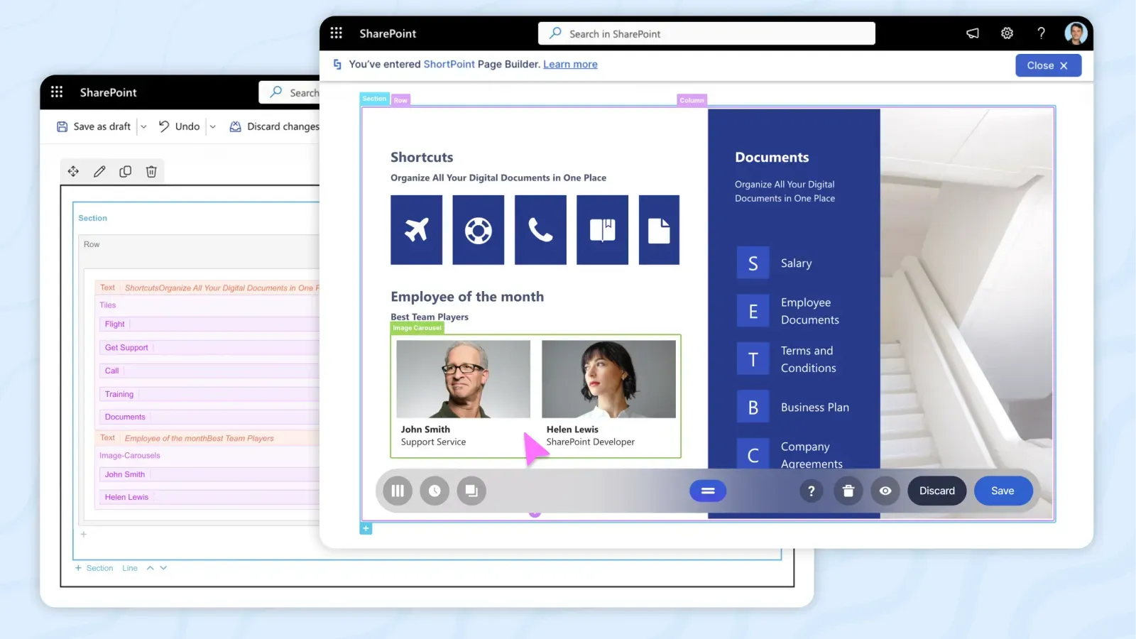 shortpoint live mode