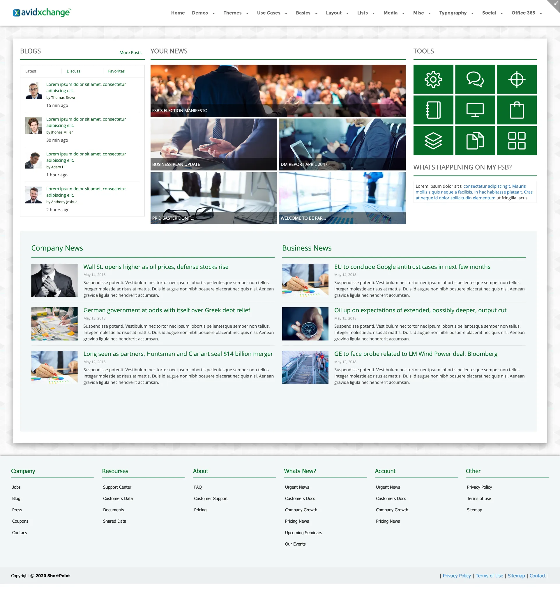 Ideas for a custom Communication Site in SharePoint