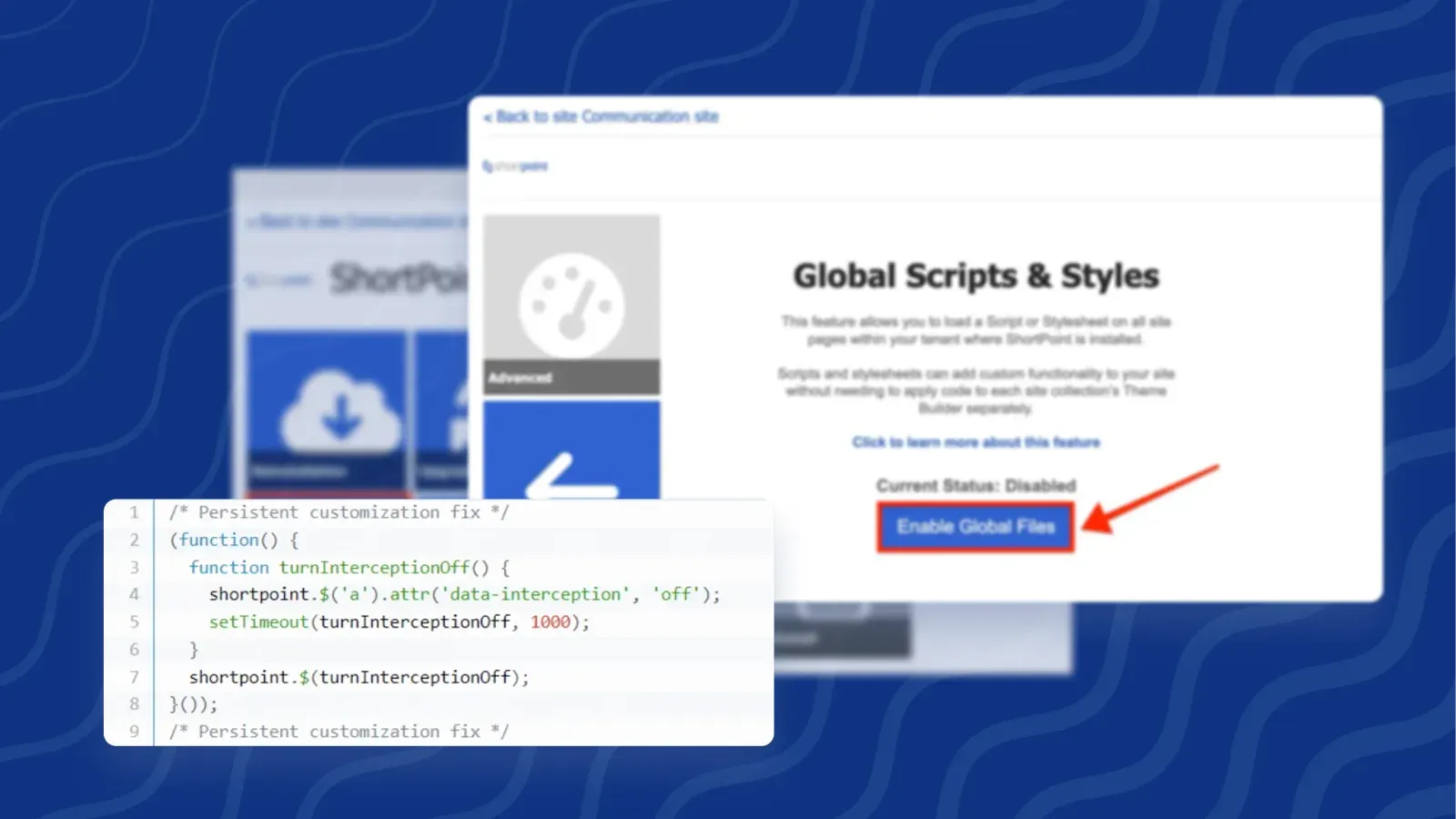 Global Scripts and Styles Activation
