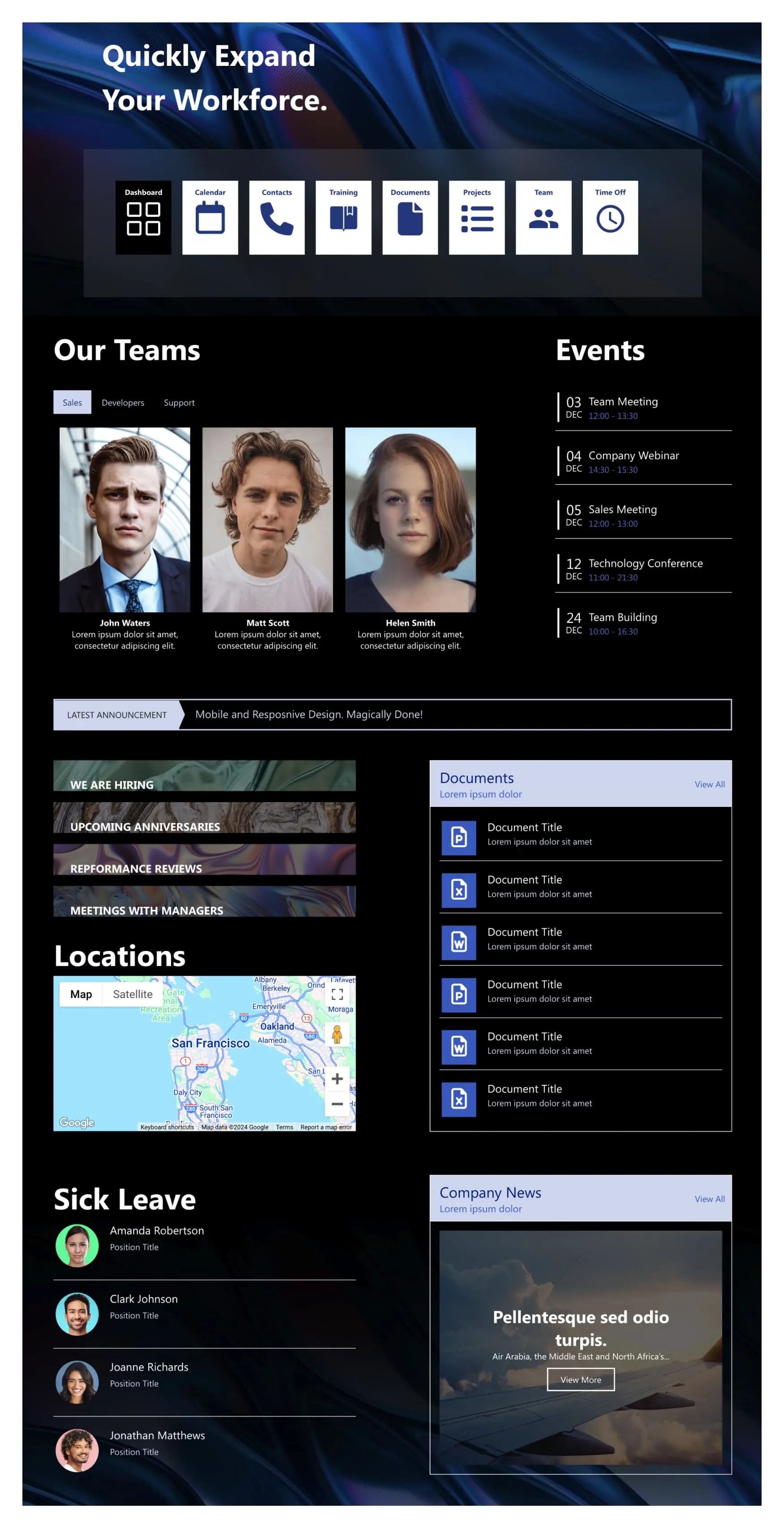 Preview of HR Onboarding Portal SharePoint Template