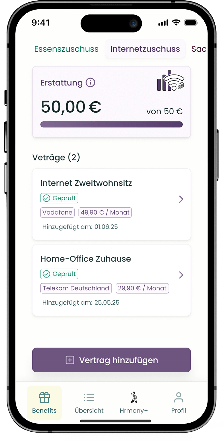 Hrmony Internet Verträge geprüft