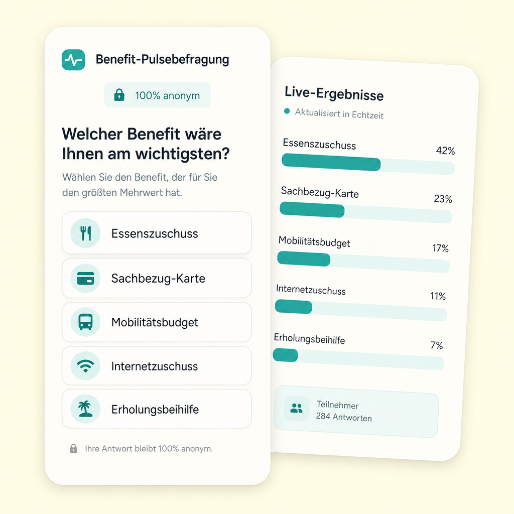 Live-Dashboard der Benefit-Pulsebefragung