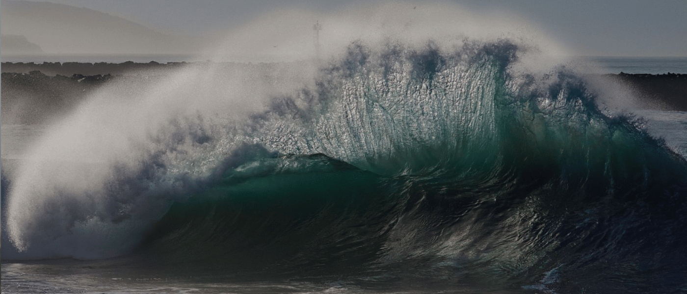 Waves crashing