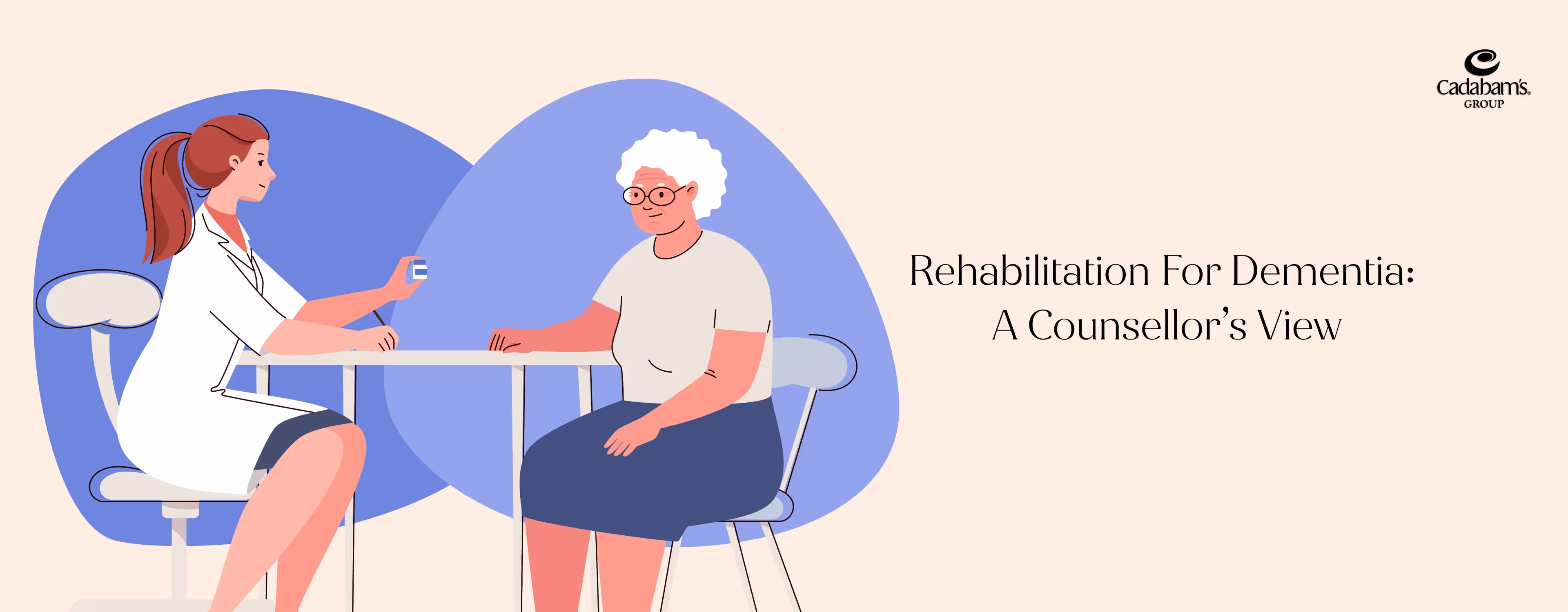 A psychiatrist giving medications to an old lady struggling with dementia.