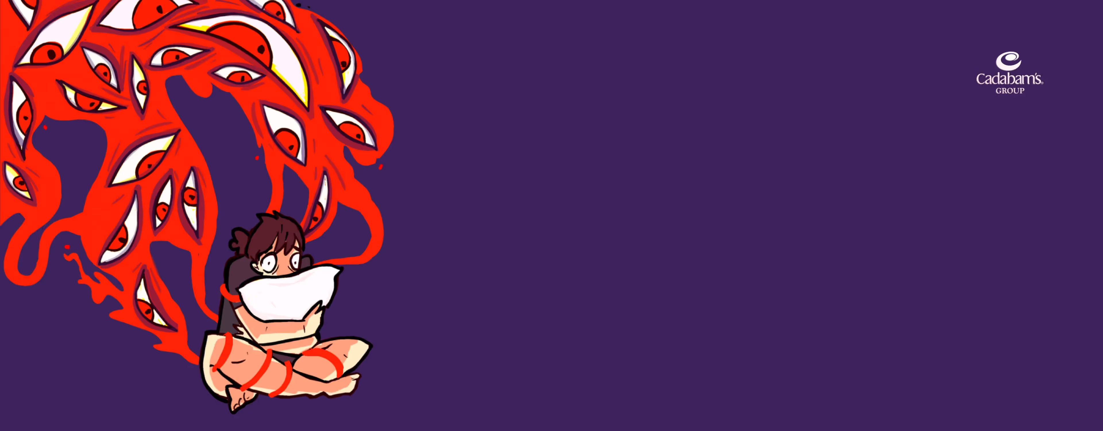 A person holding their pillow tightly while being tied to the symptoms of paranoid schizophrenia. 