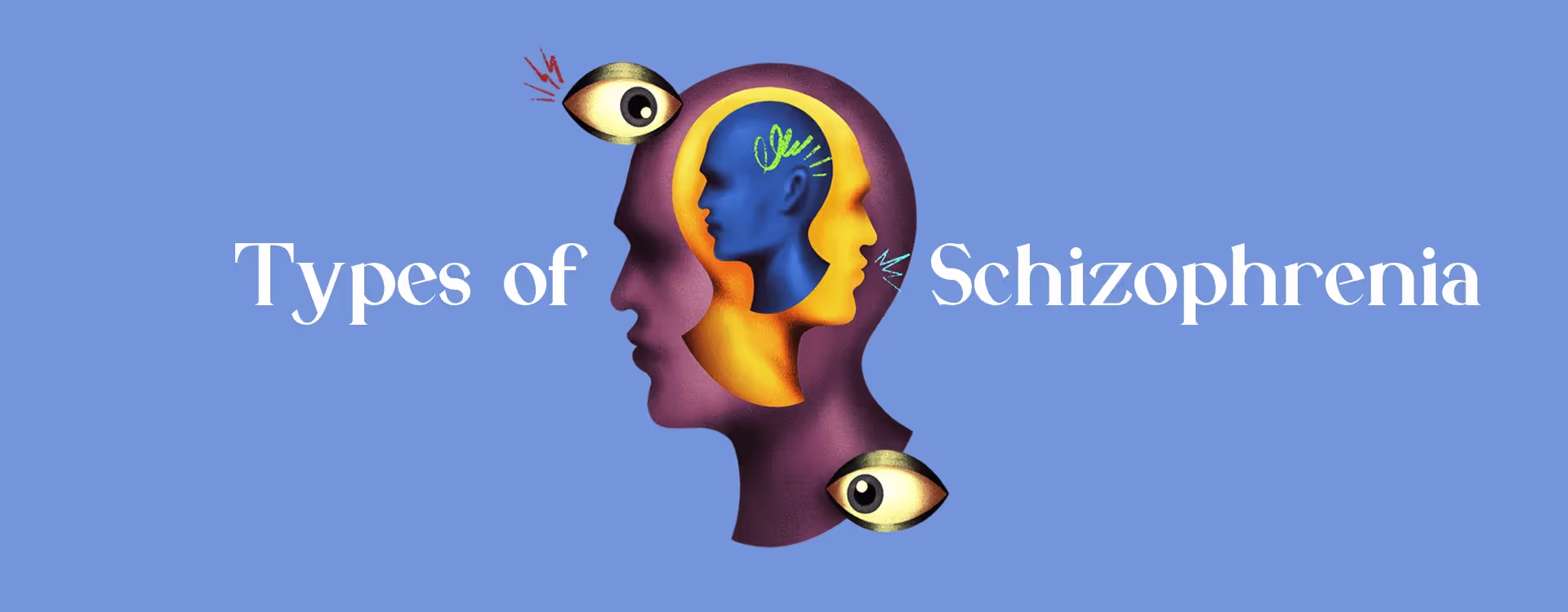 A person dealing with different versions of themselves while battling schizophrenia. 