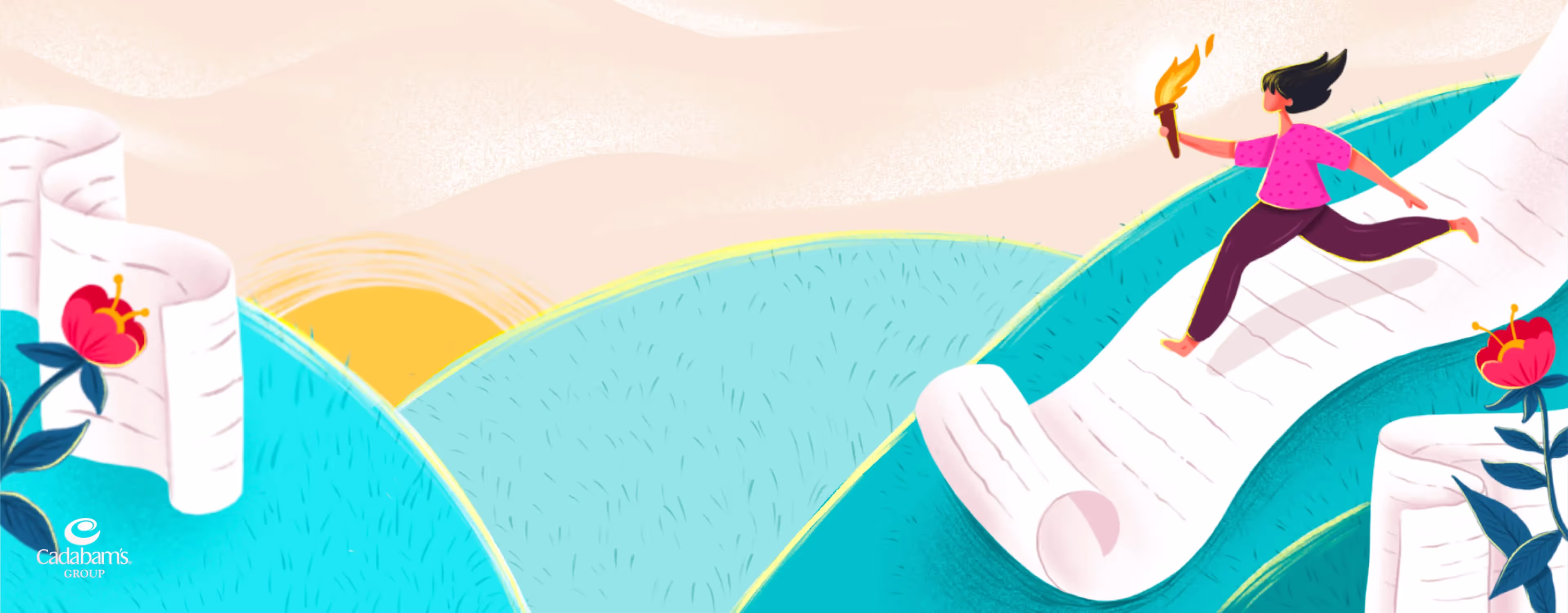 A person diagnosed with schizophrenia holding a fire torch while running down a hill.