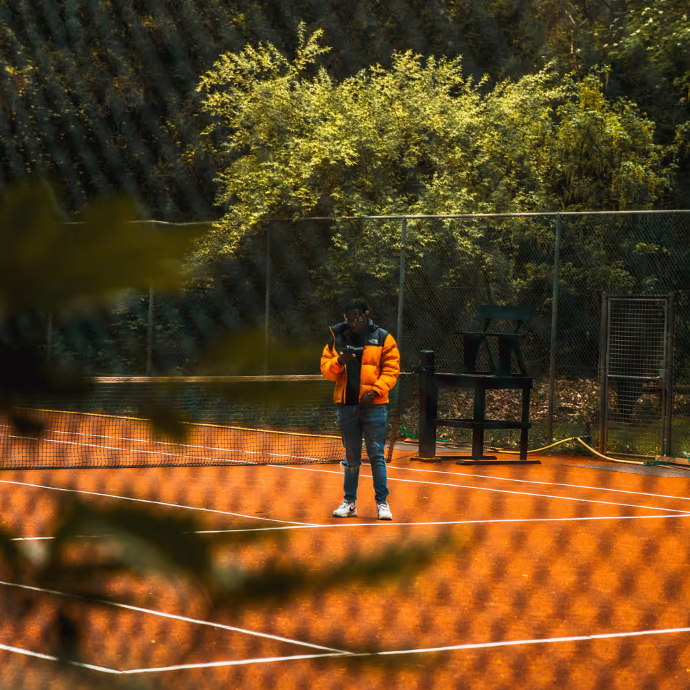 Tennisspieler beim Training
