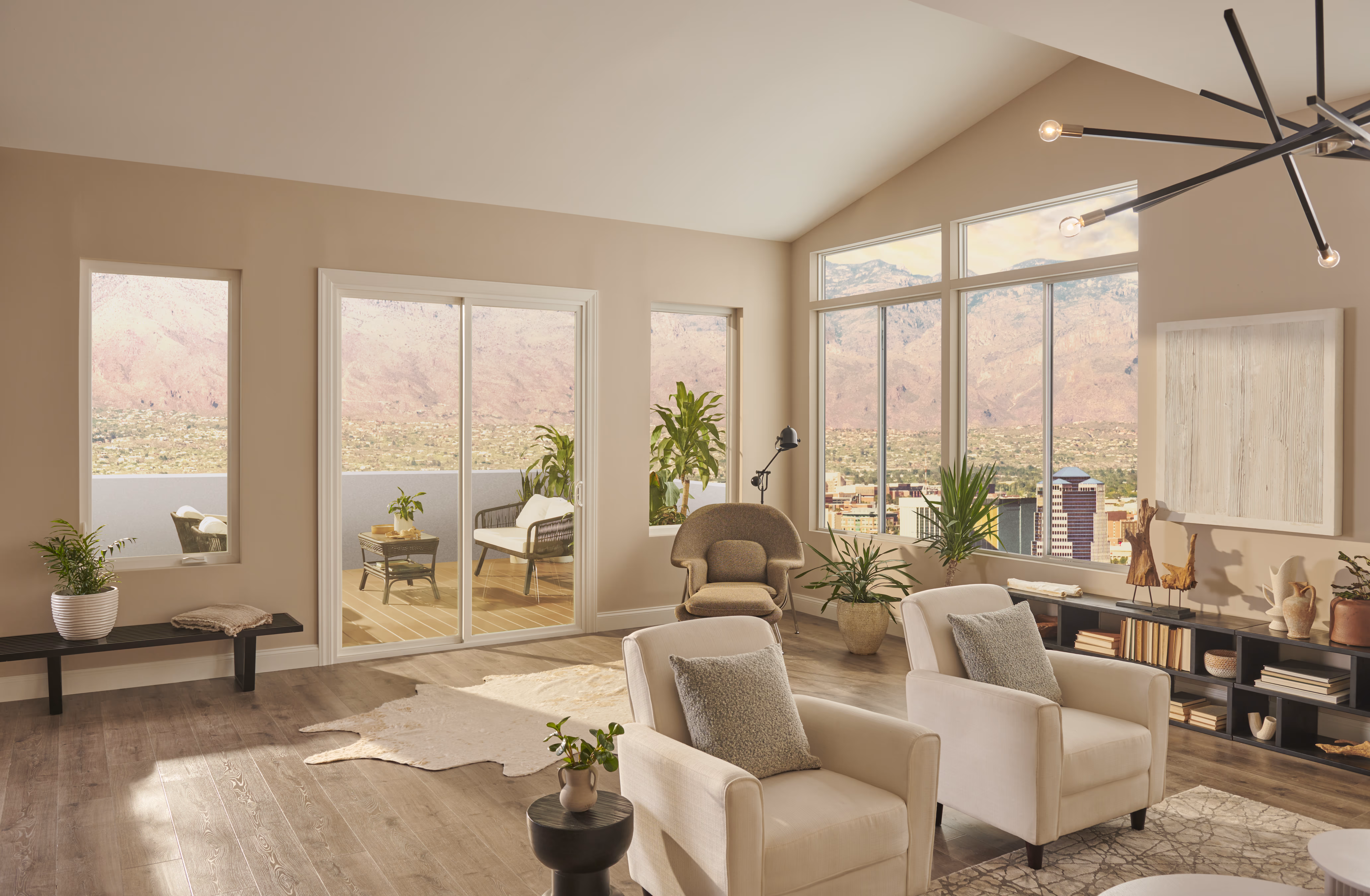 Interior view of new dual pane replacement windows