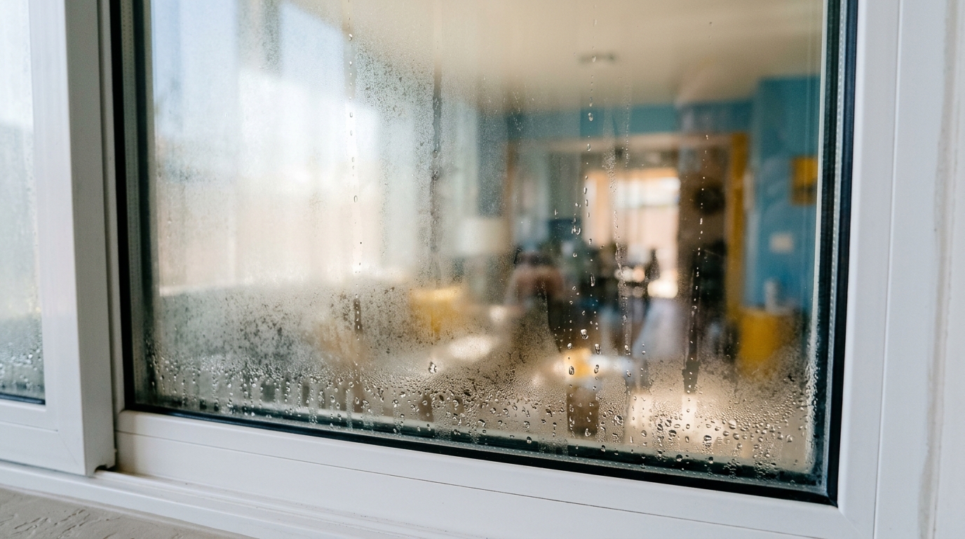 2. The Glass Looks Foggy or Has Moisture Between the Panes