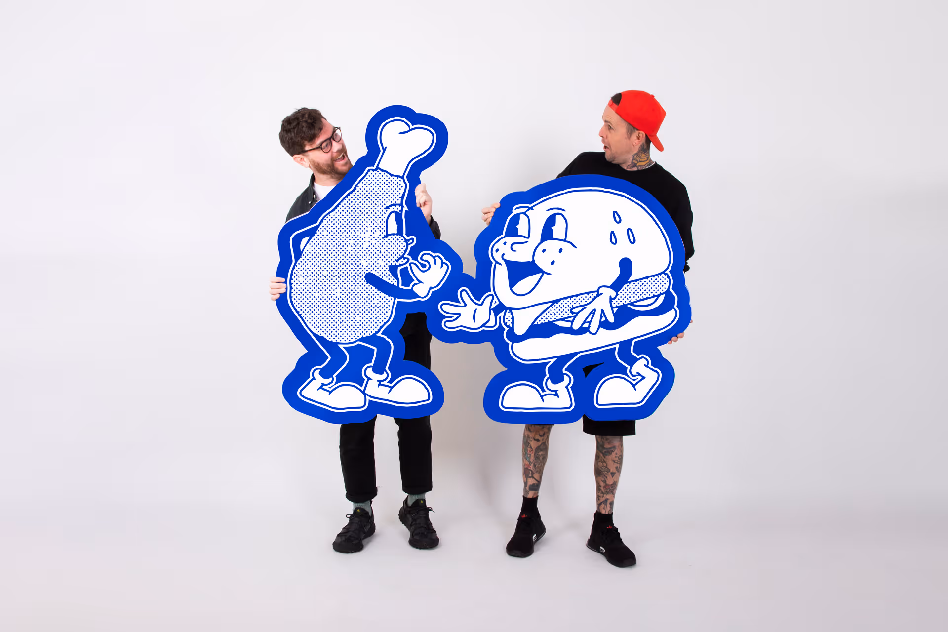 Ziggle custom cut-out character signage props, designed and fabricated by Blink, Auckland