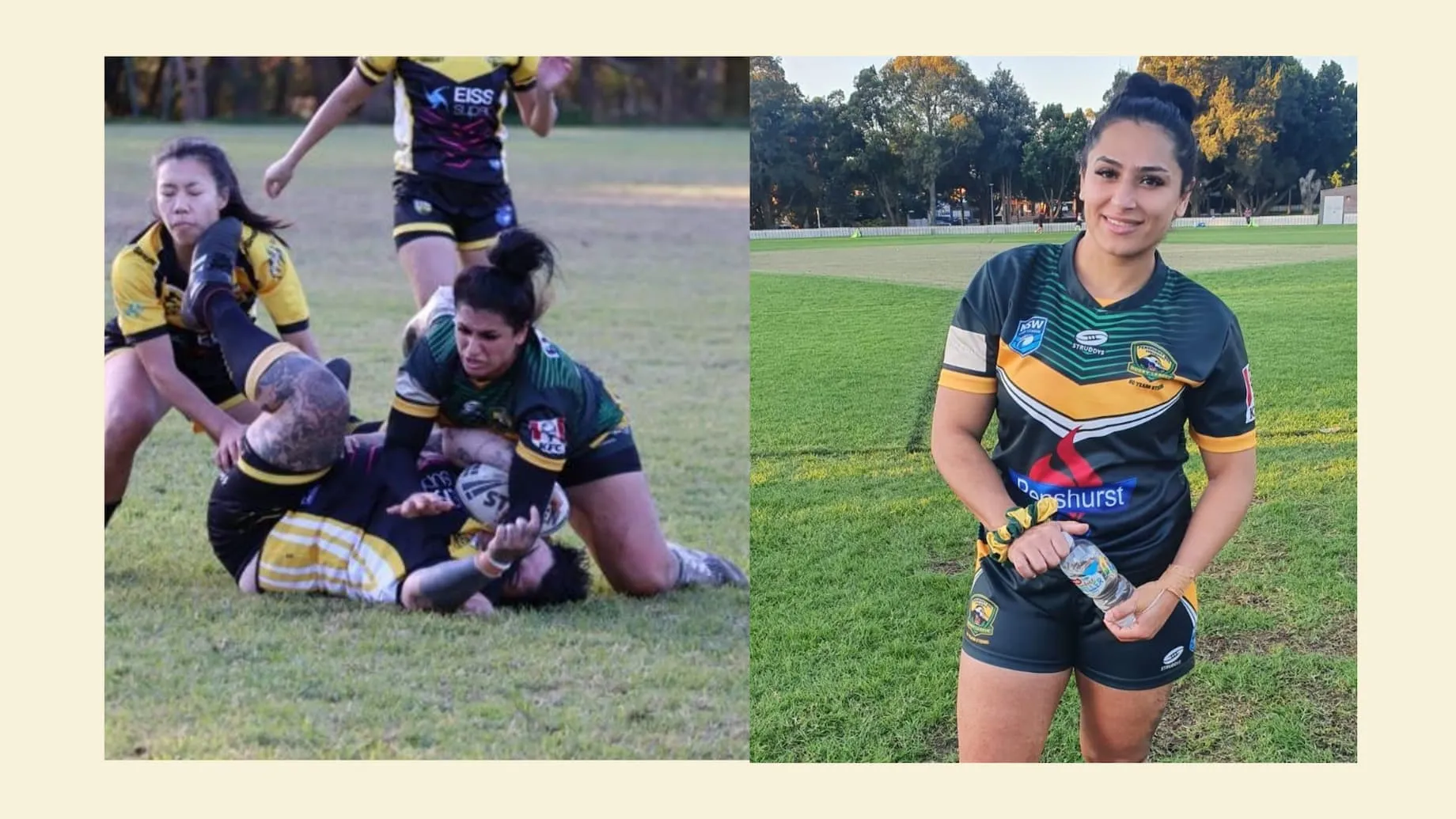 Women playing rugby