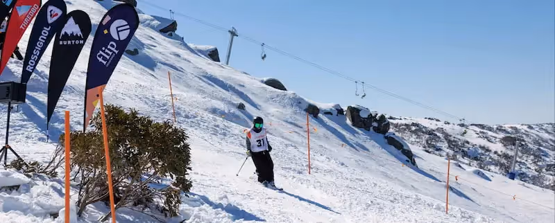 Skier on a snowy slope.