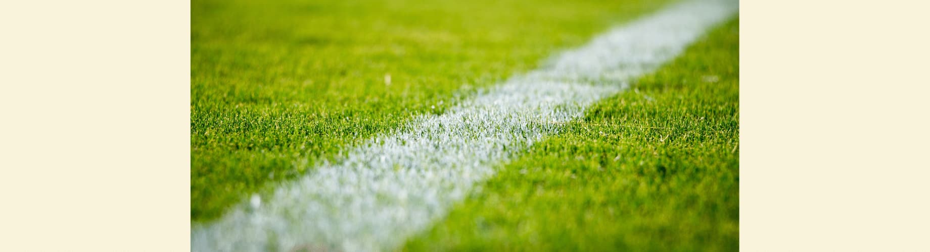 A Close Up Of A White Line On A Green Grass Field