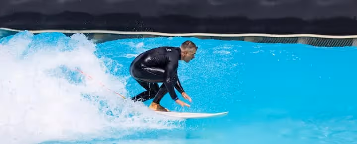 Surfer riding a wave