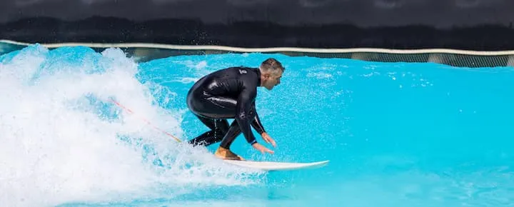 Surfer riding a wave