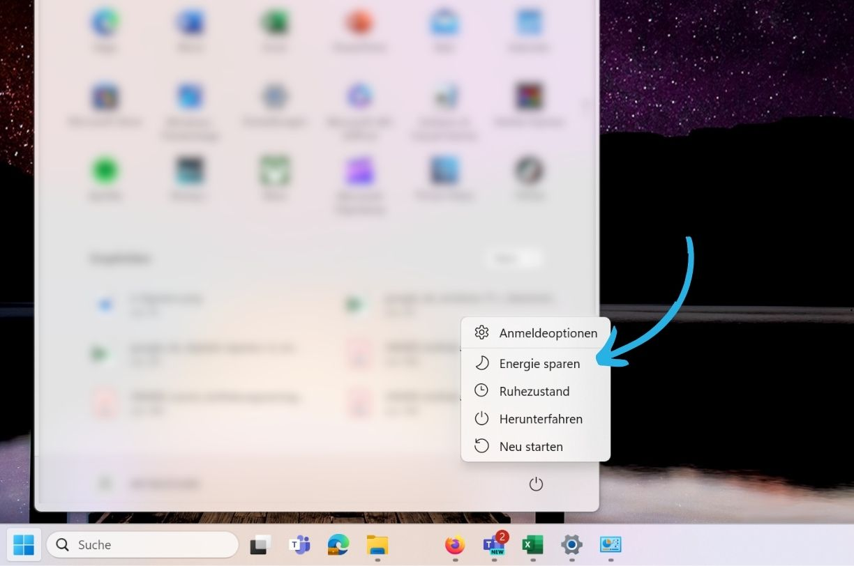 Energiesparmodus Windows 11 aktivieren.