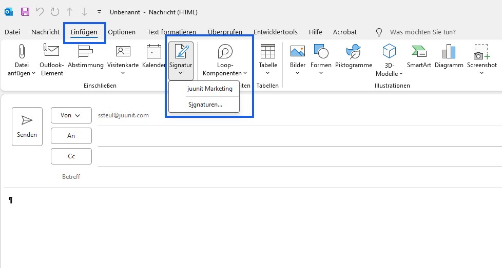 Mehrere Signaturen in Outlook einrichten und verwalten