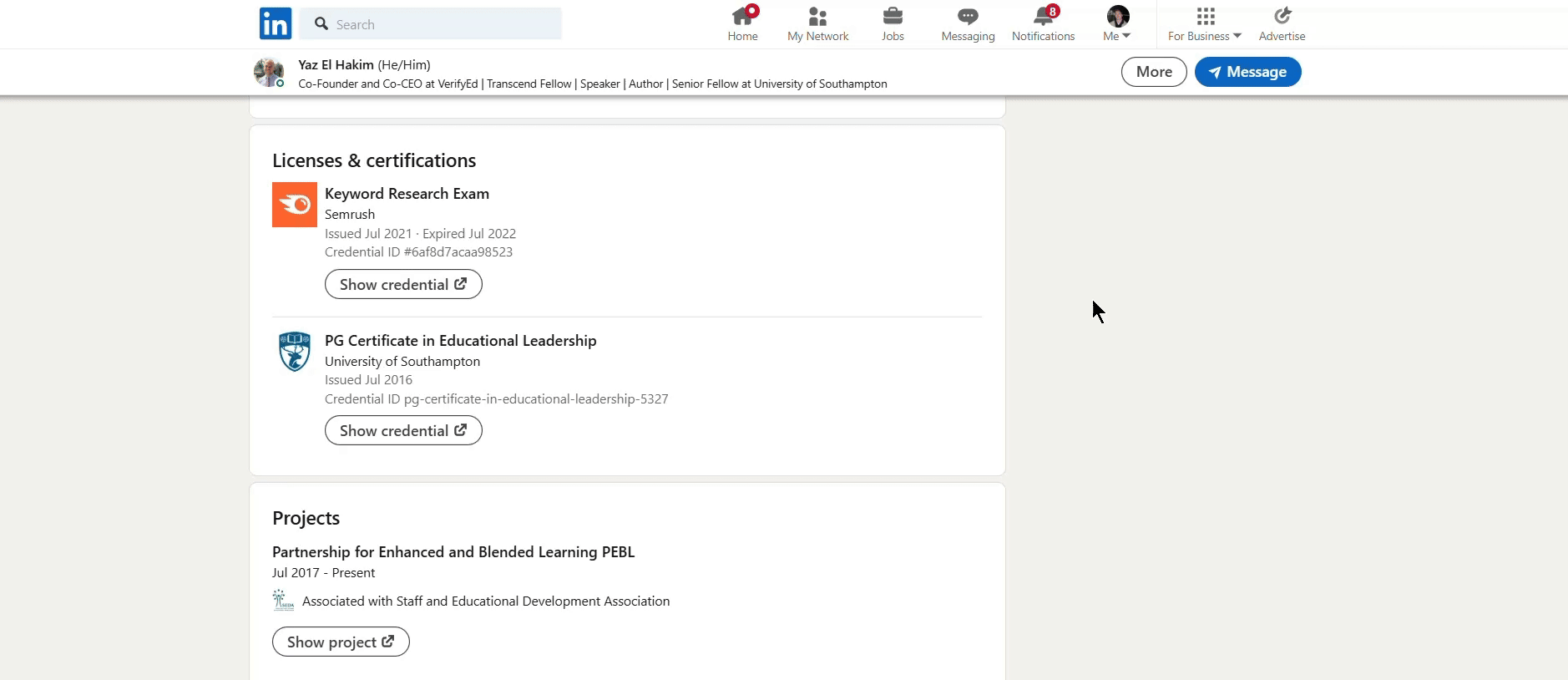 Shareable certificates