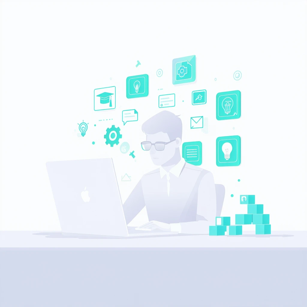 Image for Professional typing with micro-credentials technology interface
