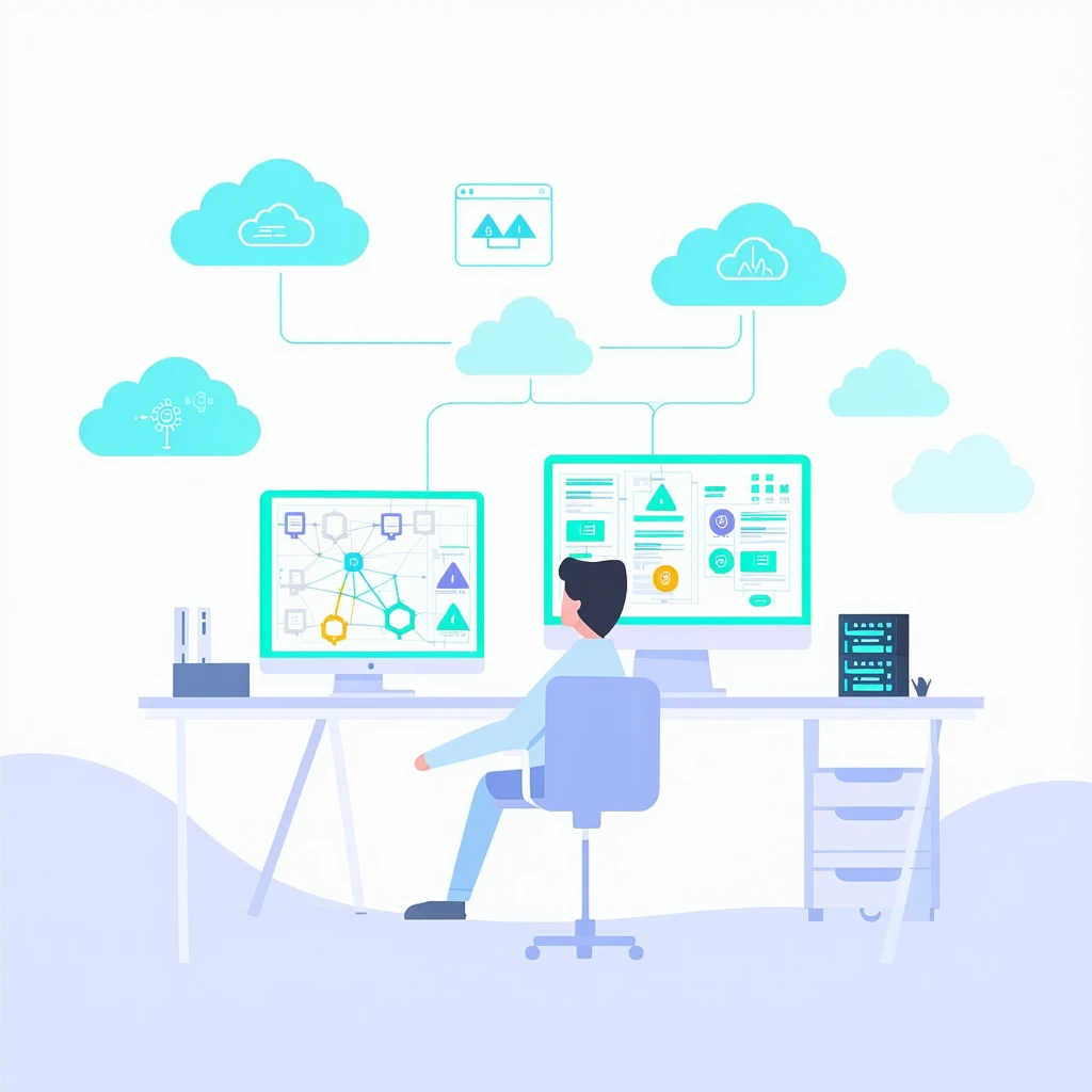 Image for Oracle engineer configuring network infrastructure workspace