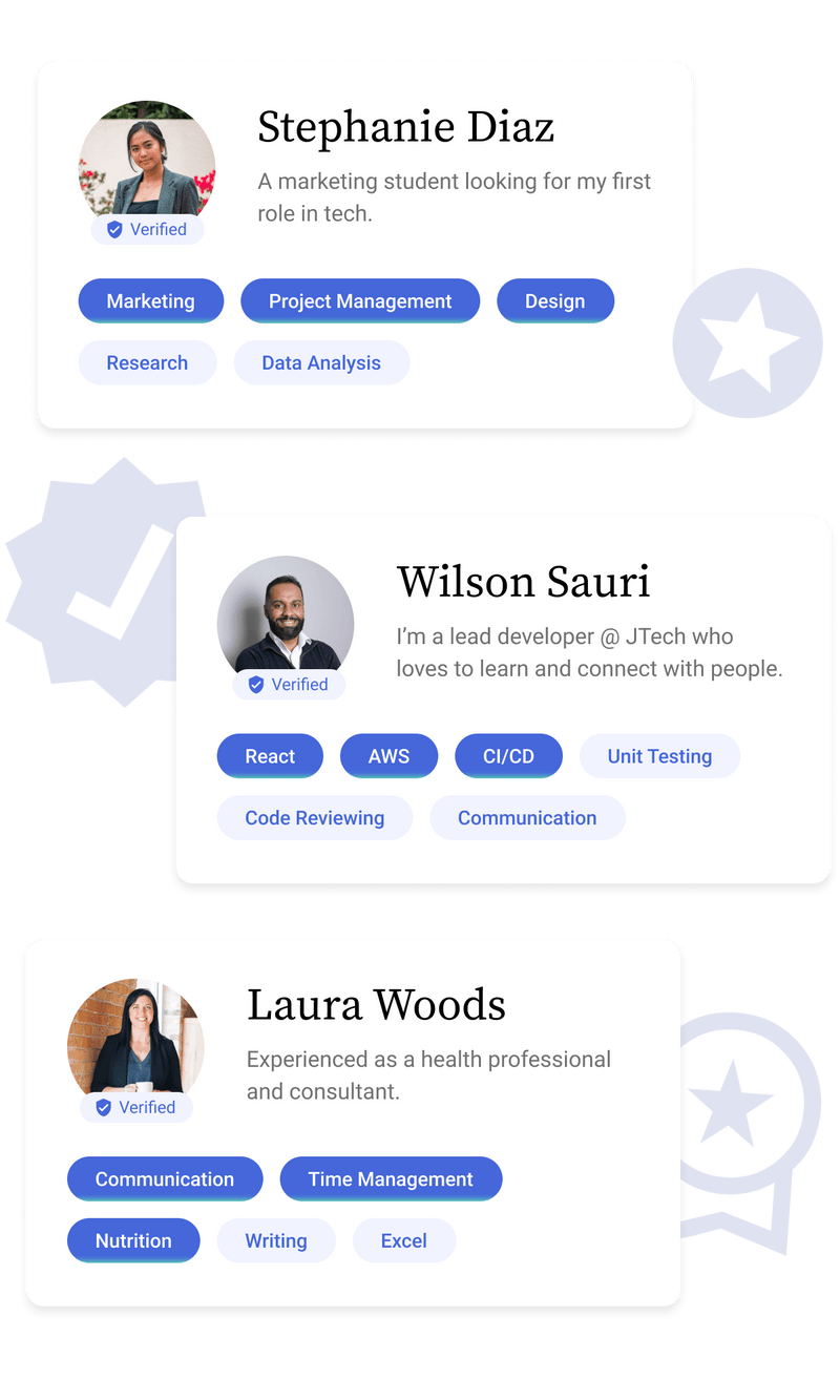 Digital credentials and student profile achievements interface showing course completion badges and certification system