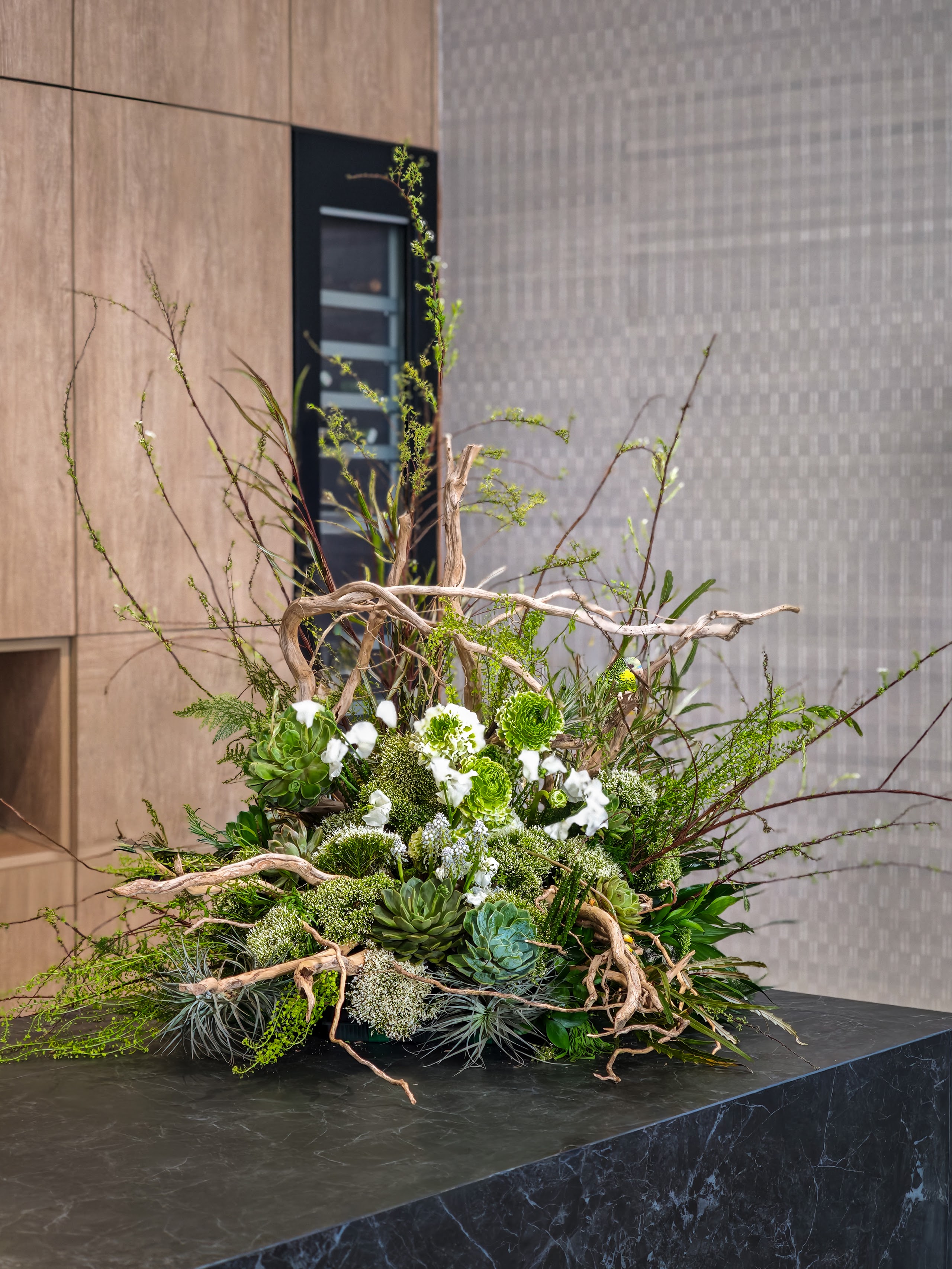 Floral arrangement detail, Saritha Handa residence